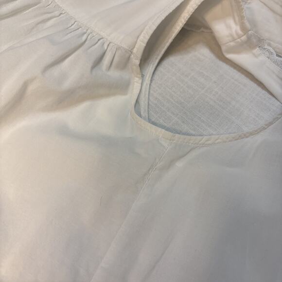 Vintage Eileen Wet Cotton Lawn Lace Nightgown White Sleeveless Ballet Length - Picture 14 of 16